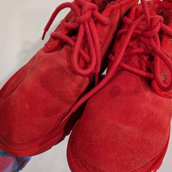 Authentic UGG Neumel Desert Boots Red Size 6 - Picture 2 of 7